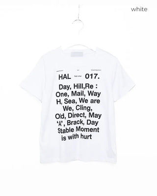 Long lettering half T-shirt