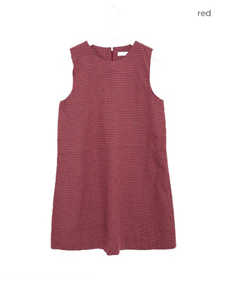 Checked mini sleeveless dress