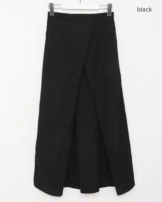 Center Cross Nylon Long Skirt