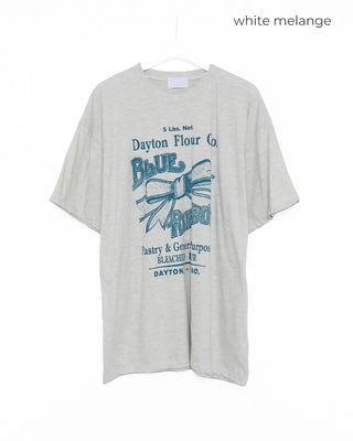 Western Ribbon Print Big Half T-Shirt