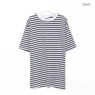 Colored striped short-sleeved T-shirt
