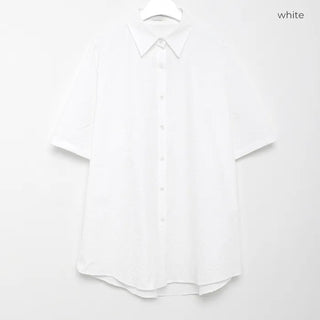 Basic Oversized Short-Sleeve Shirt