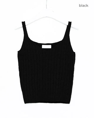 Cable knit bustier