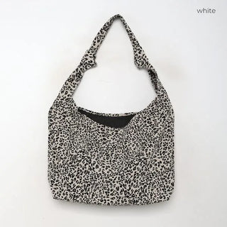 Leopard print twist shoulder bag