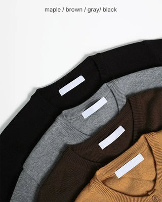 Simple round neck cardigan