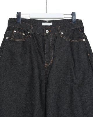 (UNISEX) Stitched Balloon Denim Pants