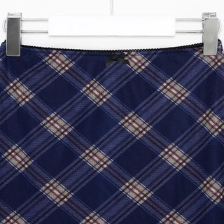 Checked chiffon mini dress
