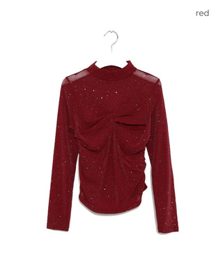 Glitter sheer top