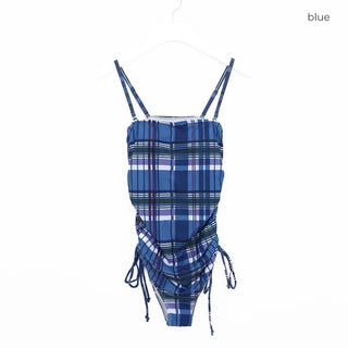 Color check swimwear