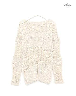 Loose-fitting openwork knit