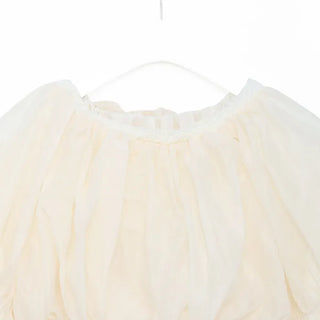Balloon cropped blouse