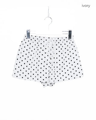 Polka Dot Covered Button Shorts