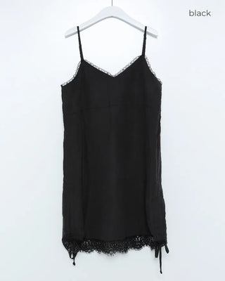 Lace-detail sleeveless dress