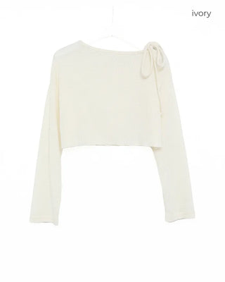 Scalloped Off-Shoulder Knit