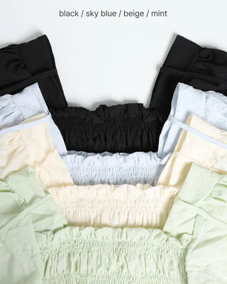 Smocking Shirring Blouse