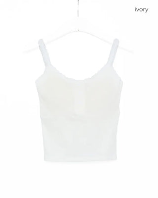 Lace button camisole