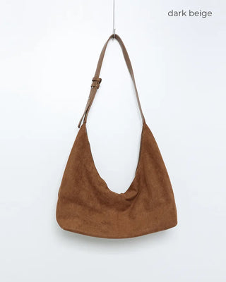 Suede shoulder bag