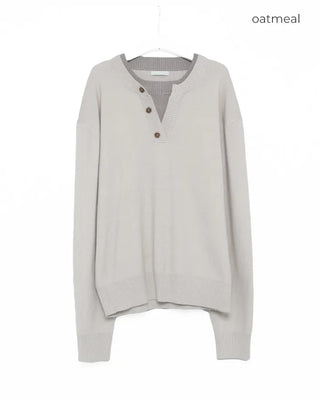 Button-up Layered Knit