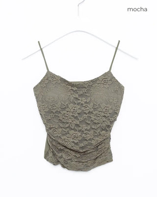 Camisole with lace pads