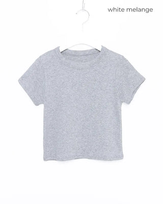 Crop Simple Short-Sleeve T-Shirt