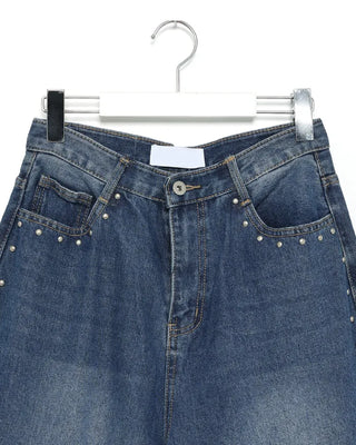 Stud Line Denim Pants