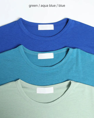 Round neck half T-shirt