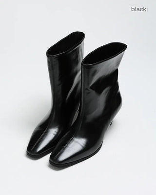 Glossy Ankle Boots