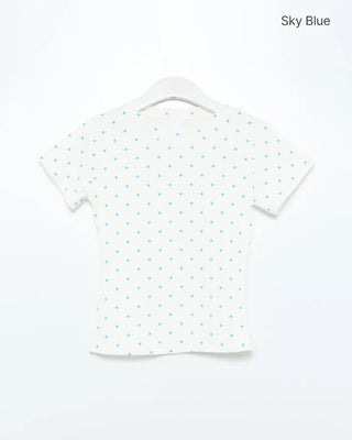Polka Dot Short Sleeve T-Shirt