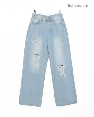 Vintage distressed denim pants