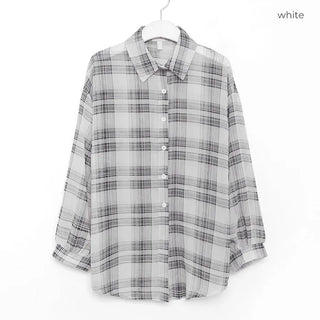 Loose check shirt