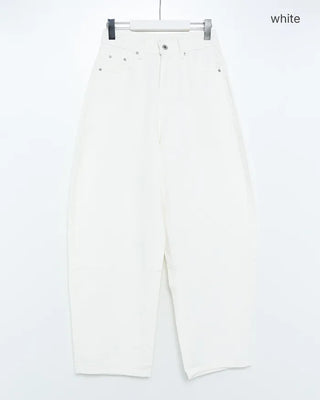 Cross-studded wide cotton pants with hip pockets