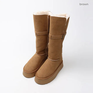 Long sheepskin boots