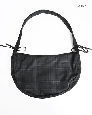 Checked Ribbon Shoulder Bag