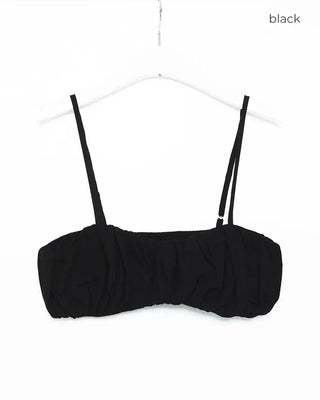 Shirred Cropped Bustier