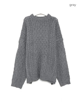 Cable knit oversized fit