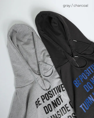 Lettering Zip Hoodie