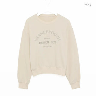 Lettering Cropped Sweatshirt