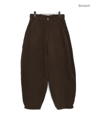 Snap pocket balloon cotton pants