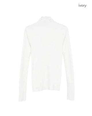 Half-neck long-sleeve T-shirt