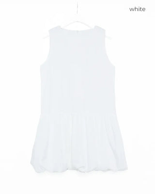 Balloon sleeveless midi dress