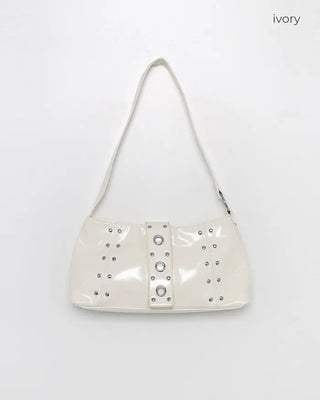 Square studded shoulder bag