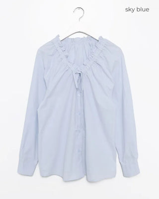 Shirred Ribbon Blouse