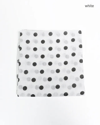 Cotton polka dot scarf