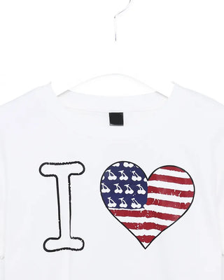 Heart print crop t-shirt
