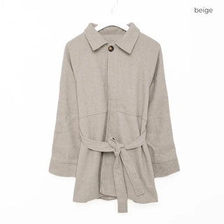 Single-button half coat