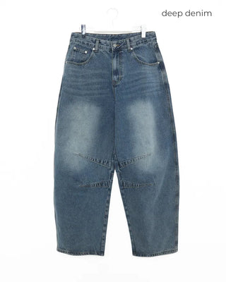 (Unisex) Knee-point pintuck wide-leg pants