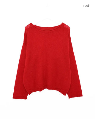 Alpaca sheer oversized knit