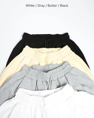 Waistband String Pintuck Sweatpants