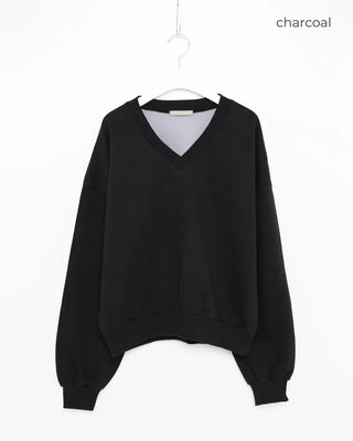 V-neck sweatshirt