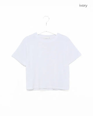 Basic semi-cropped T-shirt